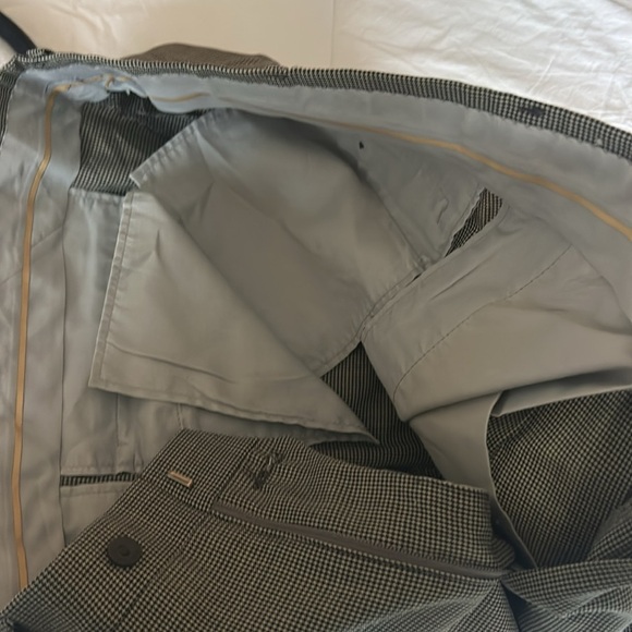 🌿Nino Cerruti  40R black and cream/tan checkered wool suit🌿 - Picture 16 of 17